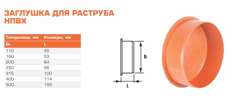 заглушка для канализации в раструб 110 заглушка для канализации в раструб 110